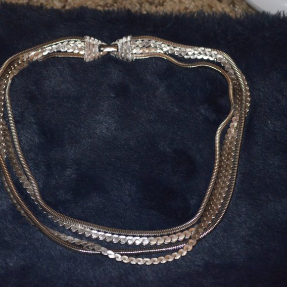 Source Unknown | Jewelry | Four Chains In One Silver Tone Fine Metal ...